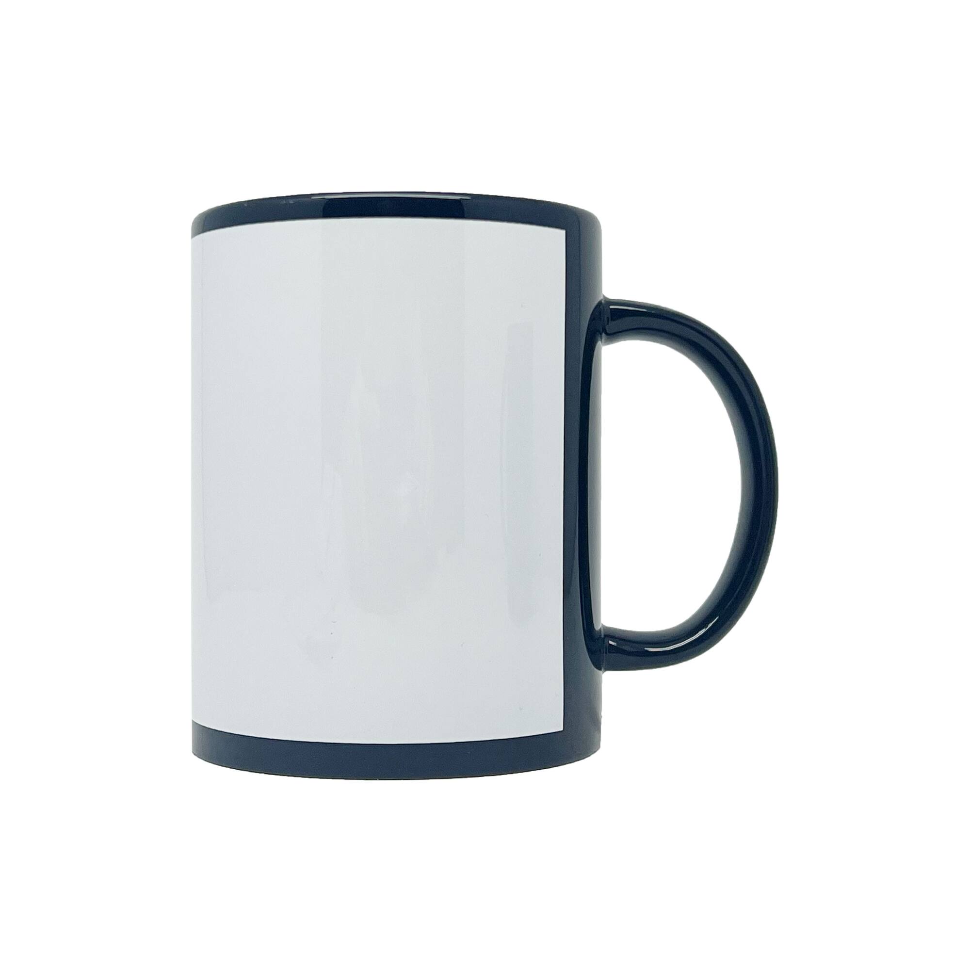 12 Pack: 15oz. Black with White Patch Sublimation Mug by Make Market®